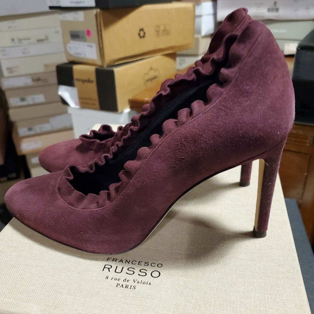 Sz.37 NIB $695 Giuseppe Zanotti suede heels